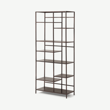 Munro Shelving Unit, Aged Bronze