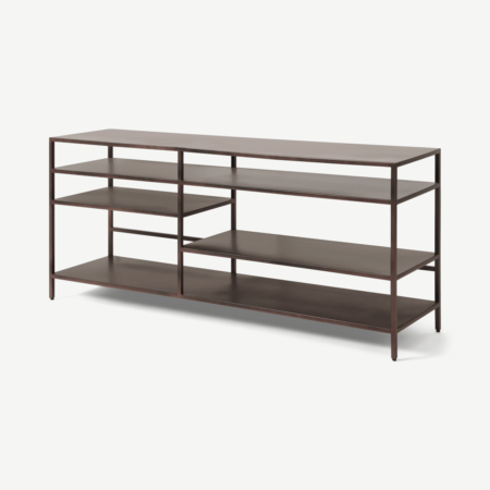 Munro TV Shelving Unit, Aged Bronze