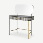 Noorali Dressing Table, Black & White Resin