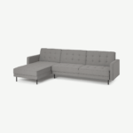 Rosslyn Left Hand Facing Chaise End Click Clack Sofa Bed, Cinder Grey