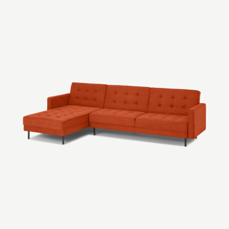 Rosslyn Left Hand Facing Chaise End Click Clack Sofa Bed, Sadona Orange