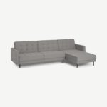 Rosslyn Right Hand Facing Chaise End Click Clack Sofa Bed, Cinder Grey
