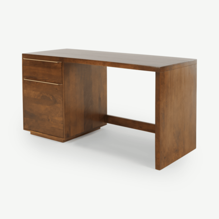 Anderson Desk, Mango Wood & Brass