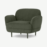 Cameo Accent Armchair, Sage Corduroy Velvet