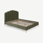 Delia King Size Bed, Sycamore Green Velvet