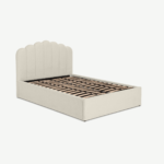 Delia King Size Ottoman Storage Bed, Whitewash Boucle