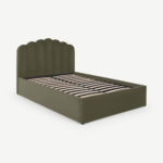 Delia Super King Size Ottoman Storage Bed, Sycamore Green Velvet