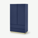 Elsdon Wardrobe, Royal Blue & Brass