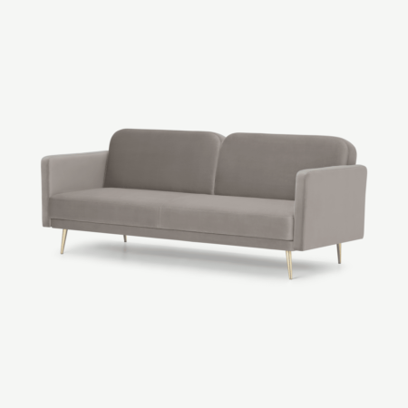 Eulia Click Clack Sofa Bed, Alaska Grey Velvet