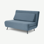 Kahlo Double Seat Sofa Bed, Arctic Blue Velvet