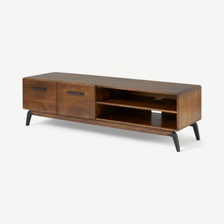 Lucien Wide Media Unit, Dark Mango Wood