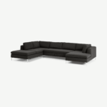 Monterosso Left Hand Facing Horseshoe Corner Sofa Bed, Oyster Grey