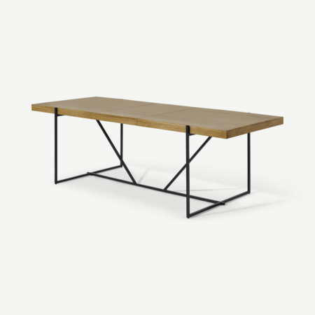 Morland 6-8 Seat Extending Dining Table, Light Mango Wood