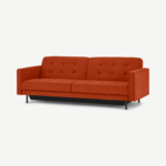 Rosslyn Click Clack Sofa Bed with Storage, Sedona Orange
