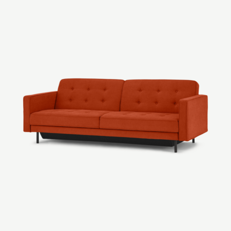 Rosslyn Click Clack Sofa Bed with Storage, Sedona Orange