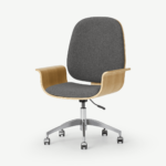 Saul Office Chair, Oak & Marl Grey