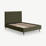 Skye King Size Bed, Sycamore Green Velvet with Black Legs