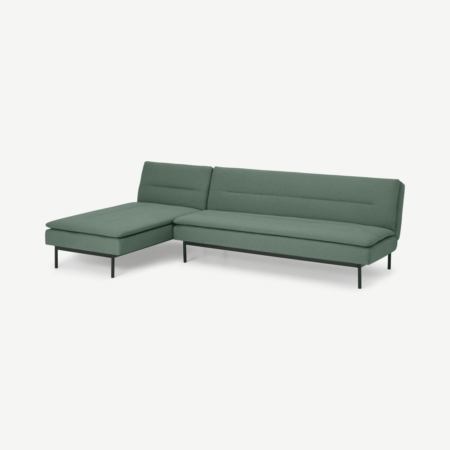 Stefan Chaise End Click Clack Sofa Bed, Alpine Green