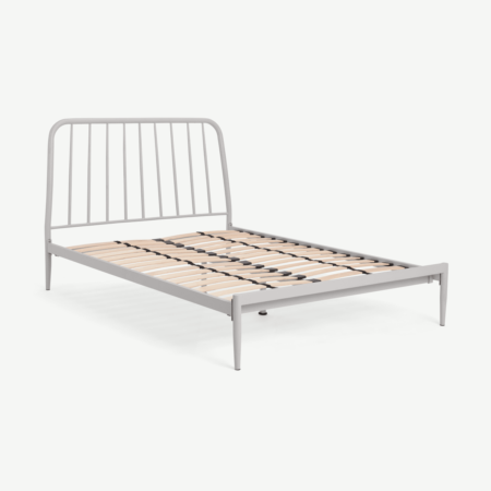 Alana Double Bed, Pebble Grey