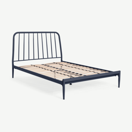 Alana King Size Bed, Deep Navy