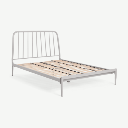 Alana King Size Bed, Pebble Grey