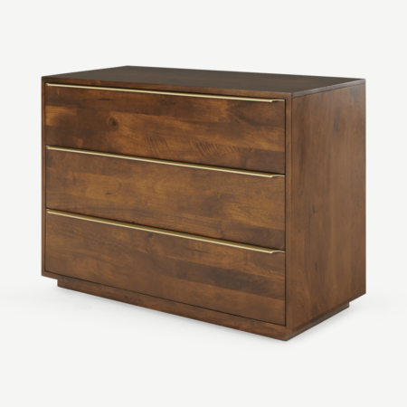 Anderson Chest of Drawers, Mango Wood & Brass