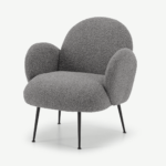 Bonnie Accent Armchair, Steel Boucle