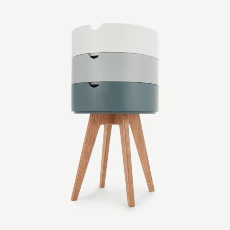 Cairn Bedside Table, Grey