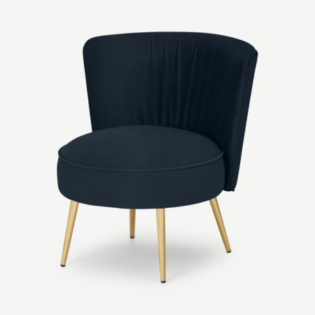 Cordova Accent Armchair, Twilight Blue Velvet