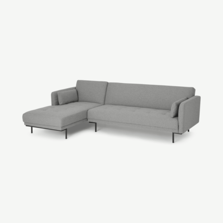 Harlow Left Hand Facing Chaise End Click Clack Sofa Bed, Mountain Grey