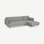 Harlow Right Hand Facing Chaise End Click Clack Sofa Bed, Mountain Grey