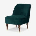 Harpo Accent Armchair, Nile Blue Velvet