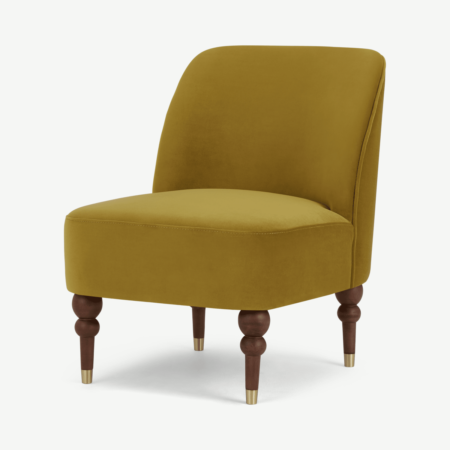 Harpo Accent Chair, Vintage Gold Velvet