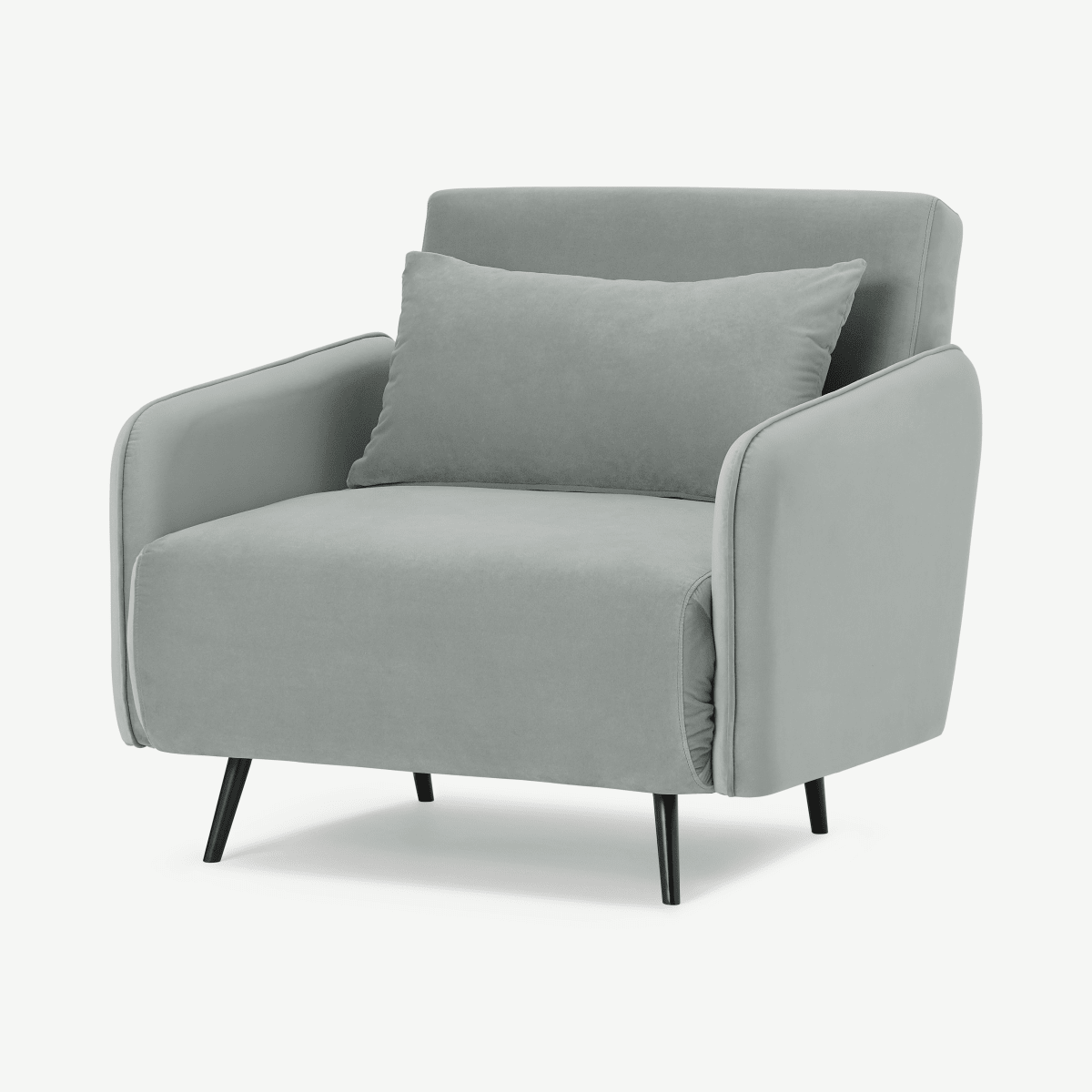 Hettie Single Sofa Bed, Ice Blue Velvet • Sofas Etc