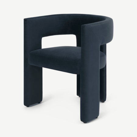 Kalaspel Dining Chair, Dark Navy Blue Velvet