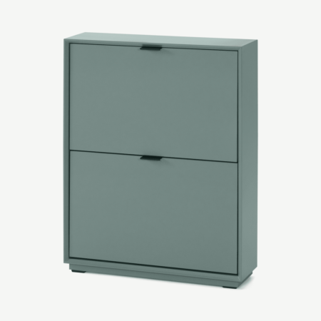 Marcell Small Shoe Storage Cabinet, Stone Blue