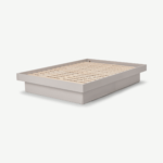 Meiko Double Platform Bed with Drawer Storage, Grey Wash Pine