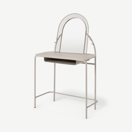 Oving Metal Dressing Table, Warm Ecru