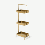 Rurick Shelving Caddy, Brushed Brass