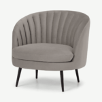 Sylvie Accent Armchair, Alaska Grey Velvet