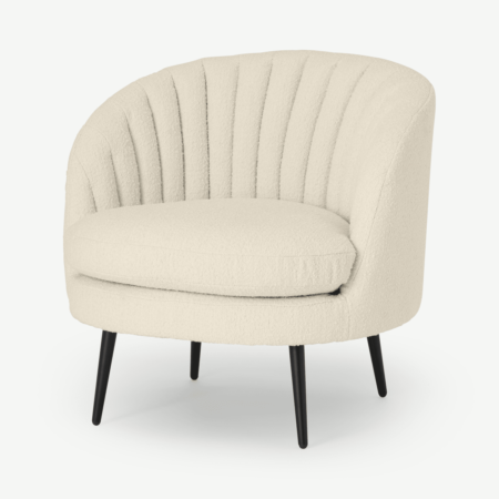 Sylvie Accent Armchair, Whitewash Boucle