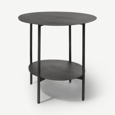 Tayen Side Table, Gunmetal