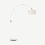 Teo Overreach Floor Lamp, Muted Grey