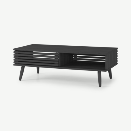 Tulma Storage Coffee Table, Black Wood Effect