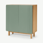 Asuna Hallway Storage Cabinet, Oak & Fern Green