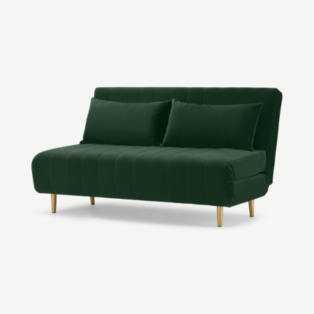 Bessie Large Double Sofa Bed, Moss Green Velvet