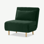 Bessie Single Sofa Bed, Moss Green Velvet