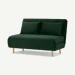 Bessie Small Sofa Bed, Moss Green Velvet