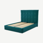 Lamas Double Ottoman Storage Bed, Tuscan Teal Velvet