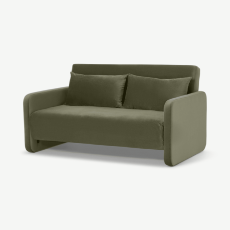 Vinnie Large Double Sofa Bed, Sycamore Green Velvet